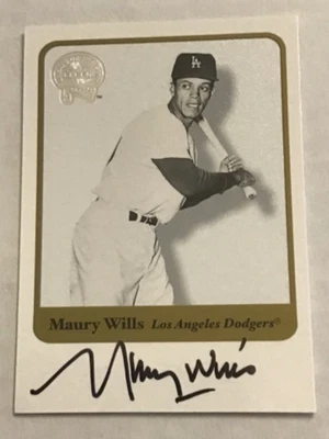 2001 Fleer Greats of the Game - Autographs Maury Wills (AU) - Image 1 of 2