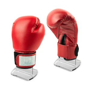 2 Pieces Boxing Glove Display Rack Acrylic Gloves Clear - Picture 1 of 7