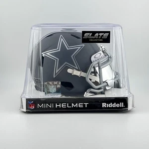 Dallas Cowboys Authentic Riddell Speed Slate Mini Football Helmet - Picture 1 of 4