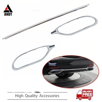 Juego de tiras de moldura trasera para Mercedes Benz W222 S450 S500 S560 2018 2019 2020 3 piezas Foto 1 de 4