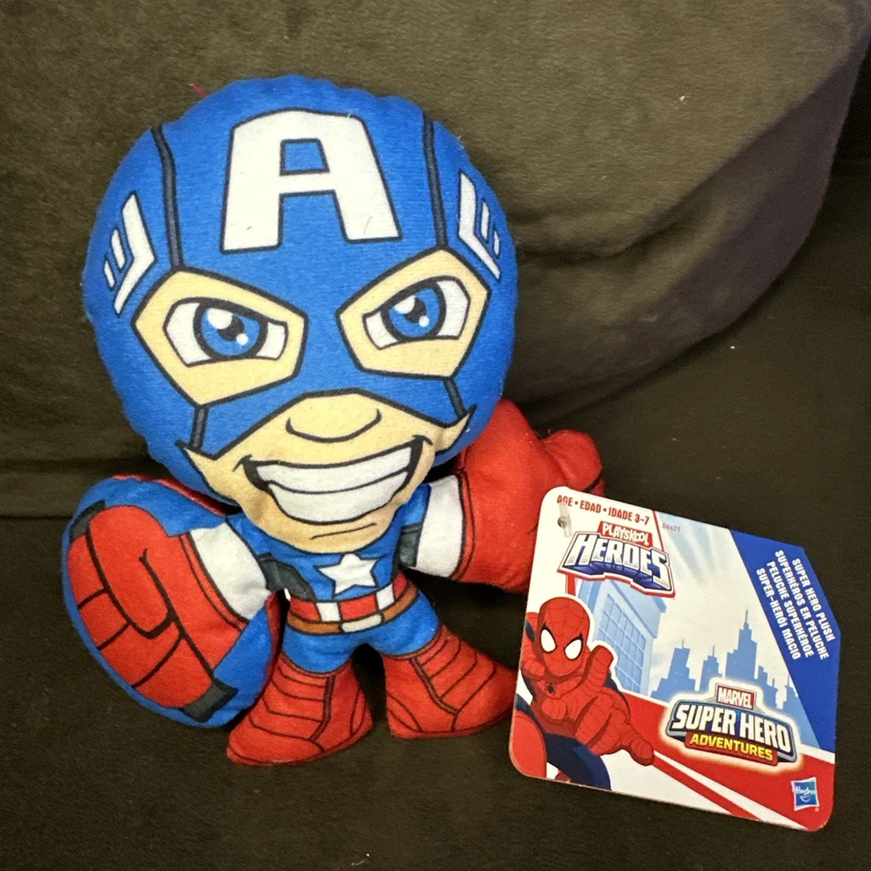 Figura de juguete de peluche Marvel CAPITÁN AMÉRICA Superhéroes Aventuras Playskool Heroes Foto 1 de 1