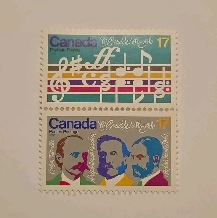 Canada Ghost Tag Bar Dot On Moustache Scott 858ai O'Canada Centenary 1980 VF MH - Image 1 of 2
