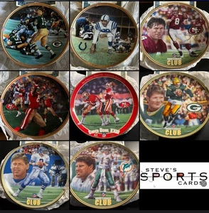 Menge 8 NFL QB Bradford Exchange volle Größe Keramik Teller Lot mit Echtheitszertifikaten - keine Box - Bild 1 von 18