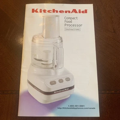 KitchenAid Compact Food Processor Instructions 4KFP300/4KFP350 Instructions ONLY - Image 1 of 4