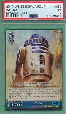 R2-D2 DROID WEISS SCHWARZ JAPAN 2017 STAR WARS #087 GRADED PSA 7 NM R2D2 *TPHLC - Image 1 of 2