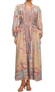 Pink And Blue Maxi Dress - Picture 1 of 2