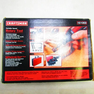 Craftsman flex shaft rotary tool 9-61069 & accessories - Image 1 of 4