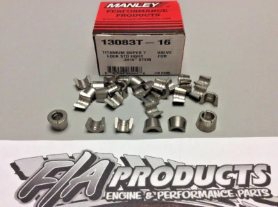 Manley 13083T-16 Super 7 Convetional .3415 11/32" TITANIUM Valve Locks Set Of 16 - Image 1 of 3