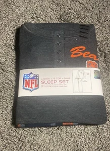 Ladies NFL Bears 2-Piece Sleep Set Top + Pant Gray/Orange, Size M - Picture 1 of 2