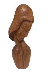 Vintage handgeschnitzte Holz Holz Madonna Maria - Bild 1 von 9