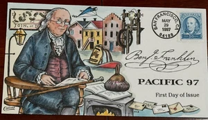 '#3139-3140 Washington/Franklin set of 2 FDC's Collins Hand-Painted. Perfect!!! - Picture 1 of 3