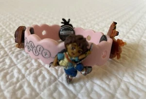 RARE! 4 DORA the EXPLORER JIBBITZ & Crocs PINK Bracelet 2006-08 1st Gen - Picture 1 of 5
