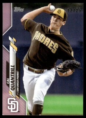 2020 TOPPS MINI PINK /25 Cal Quantrill San Diego Padres #607 - Image 1 of 2