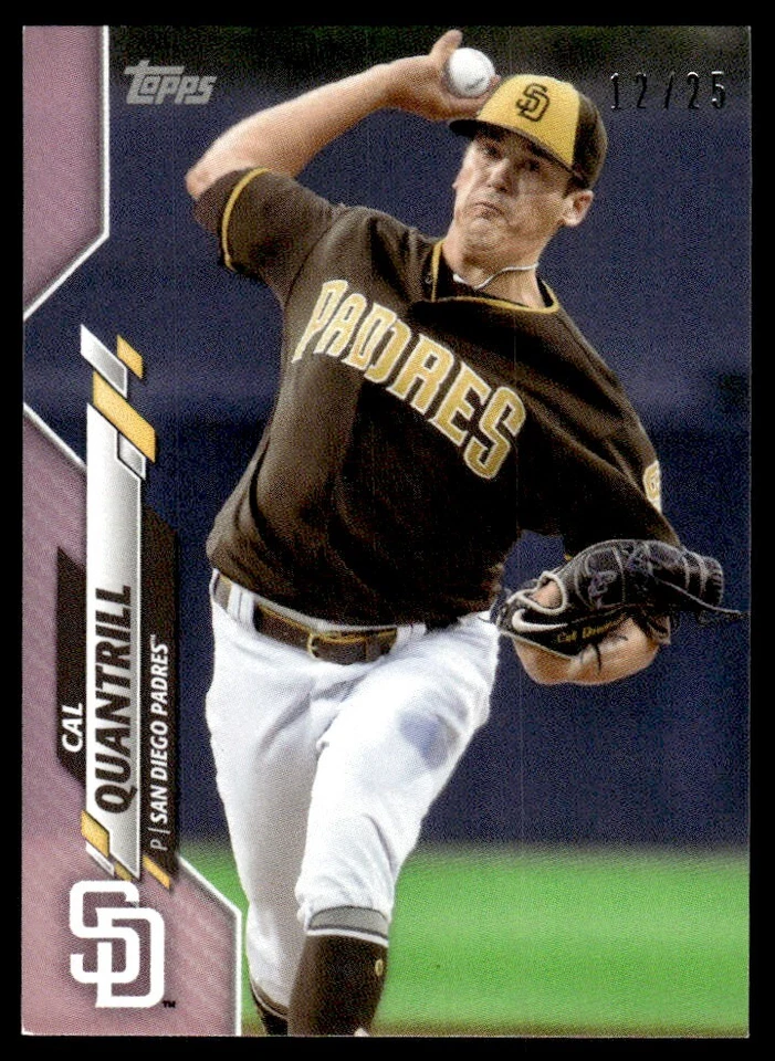 2020 TOPPS MINI PINK /25 Cal Quantrill San Diego Padres #607 - Image 1 of 2
