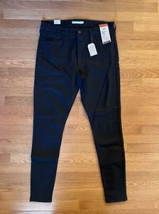Levi's 720 para mujer High-Rise súper delgado 16L W33 L32 MWT negro 563 - Imagen 1 de 10
