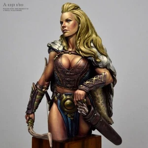 Modellino statuina resina 1/10 vergine femmina arciere busto non dipinto non assemblato - Foto 1 di 3
