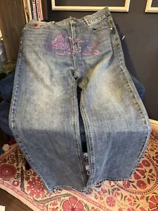 MEN'S BBC BILLIONAIRE BOYS CLUB ICE CREAM RUNNING DOG DENIM PANT LIGHT WASH - 38 - Picture 1 of 5