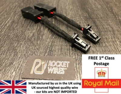 Audi VW Number Plate Logo LED Puddle Light Adapter Harness 4B0971992 4B0971832 - Image 1 of 4