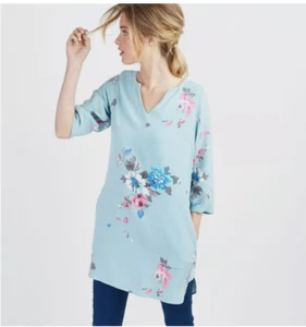 Joules Eva Floral Print Casual Tunic Shift Dress Size UK 12 pockets mini short - Picture 1 of 7