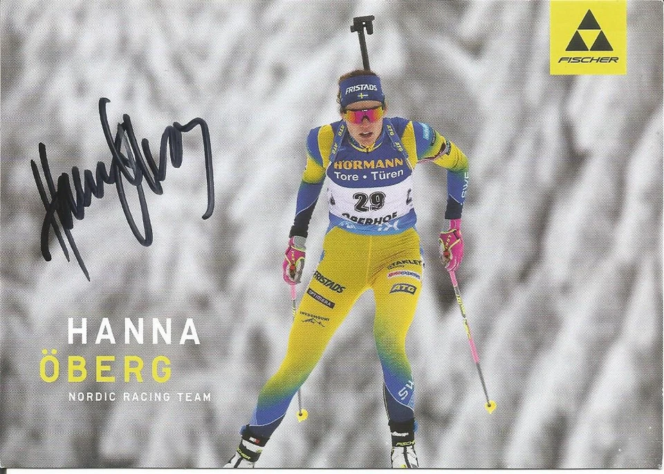HANNA ÖBERG (SWE) - BIATHLON; Olympiasiegerin 2022; Originalautogramm - Bild 1 von 1