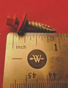 Techos/revestimientos de metal rojo carmesí de 10 x 1", tornillos de madera - Imagen 1 de 7