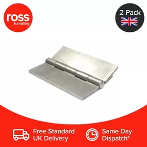 2 x 3" Heavy Duty Strong Durable Weldable Butt Hinges Door Security UK Seller - Picture 1 of 3