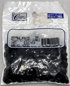 Washable Sequins Black 5mm Round 4000 pieces Create A Craft USA Made New! - Picture 1 of 2