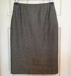 Christian Dior Boutique Paris Glen Plaid Houndstooth Pencil Skirt Size 8 - Picture 1 of 10