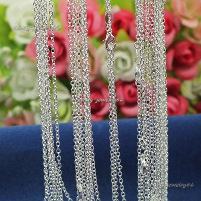 Venta al por mayor Collar de cadena "O" enchapado en plata esterlina 925 de 2 mm 16"-30" Foto 1 de 4