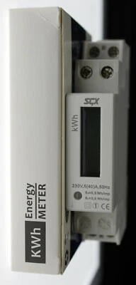 POWER METER CONTATORE ENERGIA ELETTRICA KWH DIN CONTASCATTI 2P 230V DIGITALE - Immagine 1 di 4