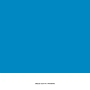 3,87 €/m² Oracal 651-053 Hellblau Glänzend Plotterfolie Möbelfolie 1,26 x 1 m - Bild 1 von 2