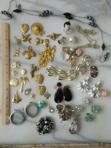 Huge Vintage to Now Jewelry Crafting Lot! Earrings, charms, Lockets! See Pics! - Picture 1 of 9