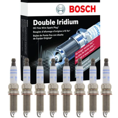 Bujía doble iridio original Bosch 8 piezas para Mercedes-Benz CL550 E550 GL450 Foto 1 de 4