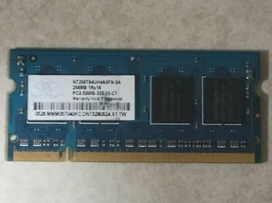 GENUINE NANYA LAPTOP MEMORY RAM STICK 256MB 1RX16 PC2-3200S NT256T64UH4A0FN-5A - Picture 1 of 2