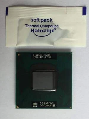 Intel Core 2 Duo T7600 2.33 GHz Dual-Core Processor SL9SD Socket M Mobile CPU - Image 1 of 4