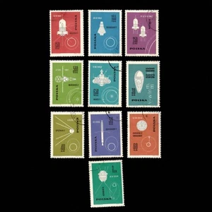 Poland, Scott 1178-87, Spacecrafts, 1963, used, 107129 - Picture 1 of 2