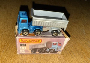 Matchbox 75 Superfast No.30 Leyland Artic Truck - Blue/Silver - Boxed - Picture 1 of 7