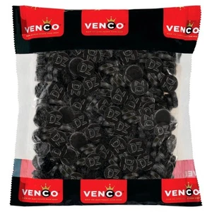 (14,99 EUR/kg) Venco Dubbel Zoute Rondjes Holland Salzlakritz 1kg Beutel - Bild 1 von 2