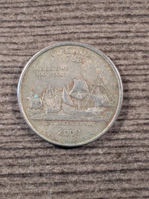 2000-P Virginia State Quarter Improperly Annealed Planchet Error - Image 1 of 4