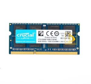 Crucial 4GB 2RX8 PC3L-12800S DDR3 1600Mhz 204Pin 1.35V Laptop Memory RAM - Picture 1 of 3