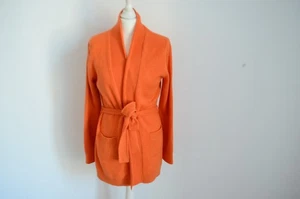 BARBARA LOHMANN made in Italy 100% Kaschmir Wickelstrickjacke 40 orange - Bild 1 von 6