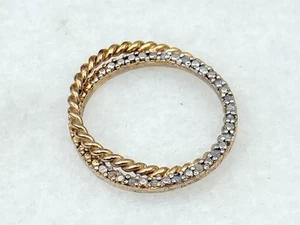 DOPPELKREUZ DIAMANT ANHÄNGER GOLD AUF STERLINGSILBER ETERNITY - Bild 1 von 3