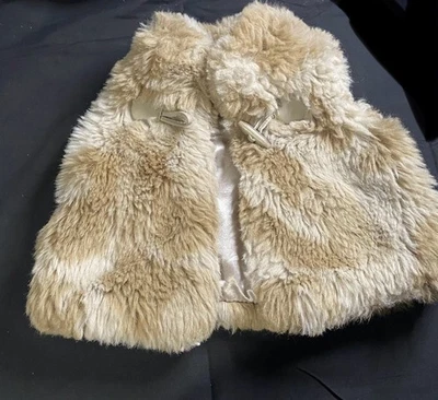 Koala Kids Tan Furry Vest 6-9 months - Image 1 of 4