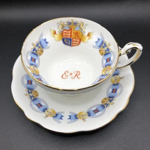 Queen Elizabeth 1953 Coronation Teacup & Saucer set Foley Bone China - Picture 1 of 16