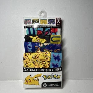Pokémon 4 Athletic Boxer Briefs Size S (6-7) New Small - Picture 1 of 19