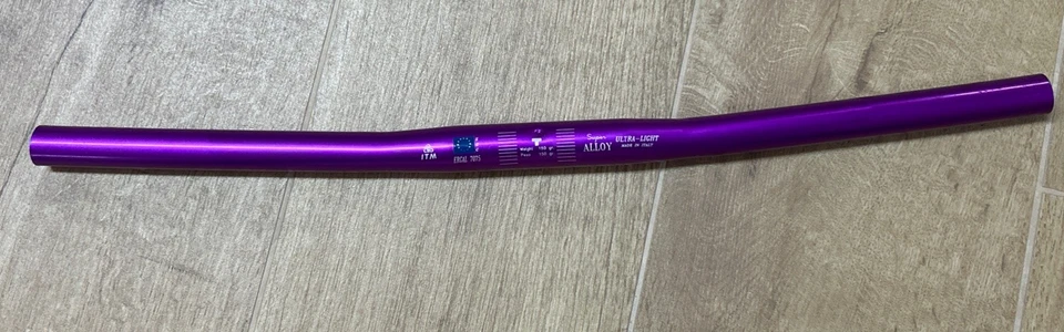 Manillar Bicicleta Montaña ITM Super Aleación Ultra Ligero Violeta MTB Plano Foto 1 de 1