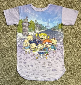 VTG Rugrats In Paris The Movie Y2K All Over Print AOP Sleep Shirt Girls XL 14-16 - Picture 1 of 12