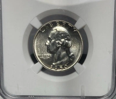 1950 Proof Washington Quarter Bright White NGC MS65 Low Mintage - Image 1 of 4