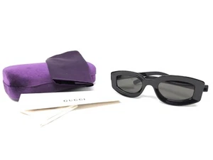Authentic Gucci Women's Sunglasses GG1719S 001, Black- Grey Square, NEW - Picture 1 of 9