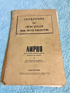 Instructions for a 16 mm Ampro Stylist projector - Picture 1 of 6